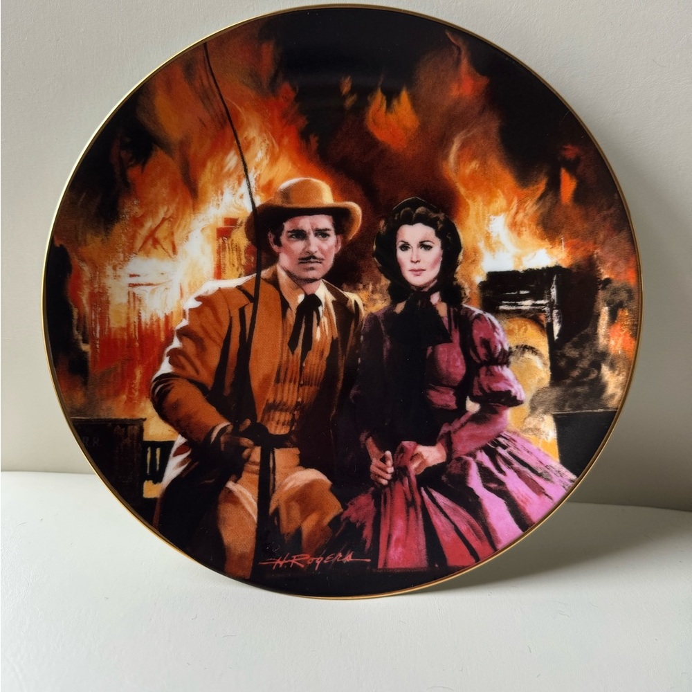 1988 Gone With the Wind plate - “The Burning of Atlanta” by Howard Rogers